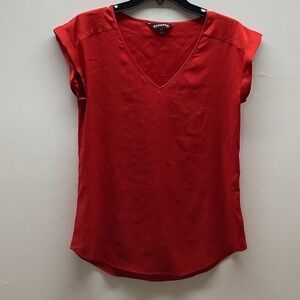 Express Size Small Red Women's Scarlet V-Neck Blouse. Preloved